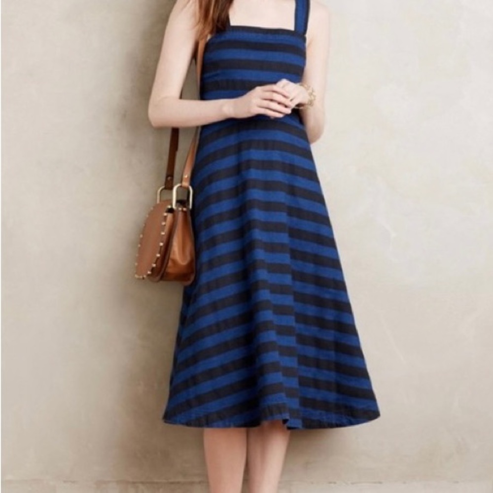 Anthropologie Plenty by Tracy Reese denim midi dress chambray